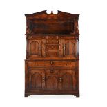 A GEORGE III WELSH OAK DRESSER OR CWPWRDD TRIDARN MID 18TH CENTURY