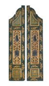 A PAIR OF DAMASCUS PAINTED WOOD DOORS, SYRIA, 19TH CENTURY