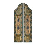 A PAIR OF DAMASCUS PAINTED WOOD DOORS, SYRIA, 19TH CENTURY