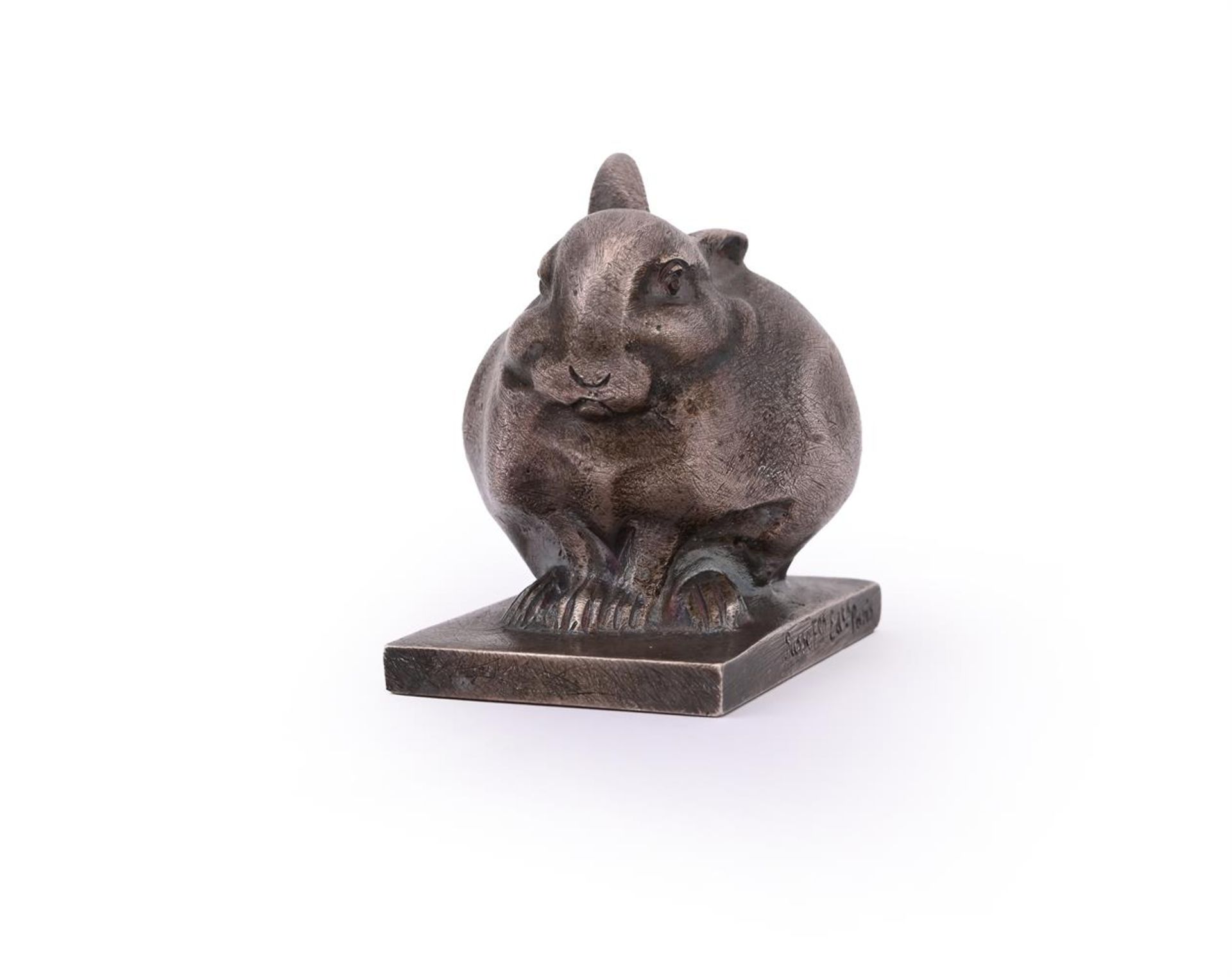 AFTER EDOUARD MARCEL SANDOZ (1881-1971), A SILVERED BRONZE MODEL 'LAPIN BIJOU' - Image 2 of 5