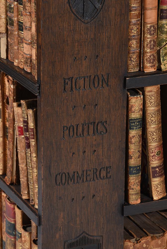 AN OAK TABARD INN LIBRARY BOOKCASE, IN THE MANNER OF RICHARD NORMAN SHAW, CIRCA 1890 - Image 2 of 7