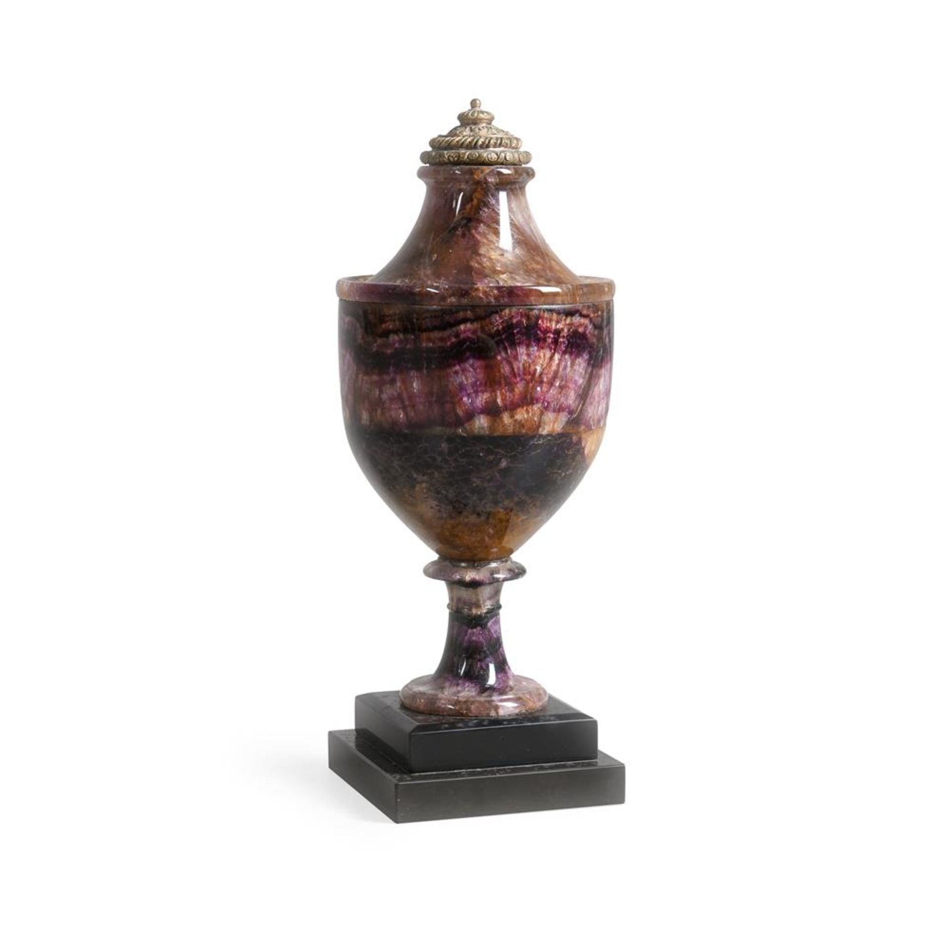 A GEORGE III BLUE JOHN URN, CIRCA 1800-1820