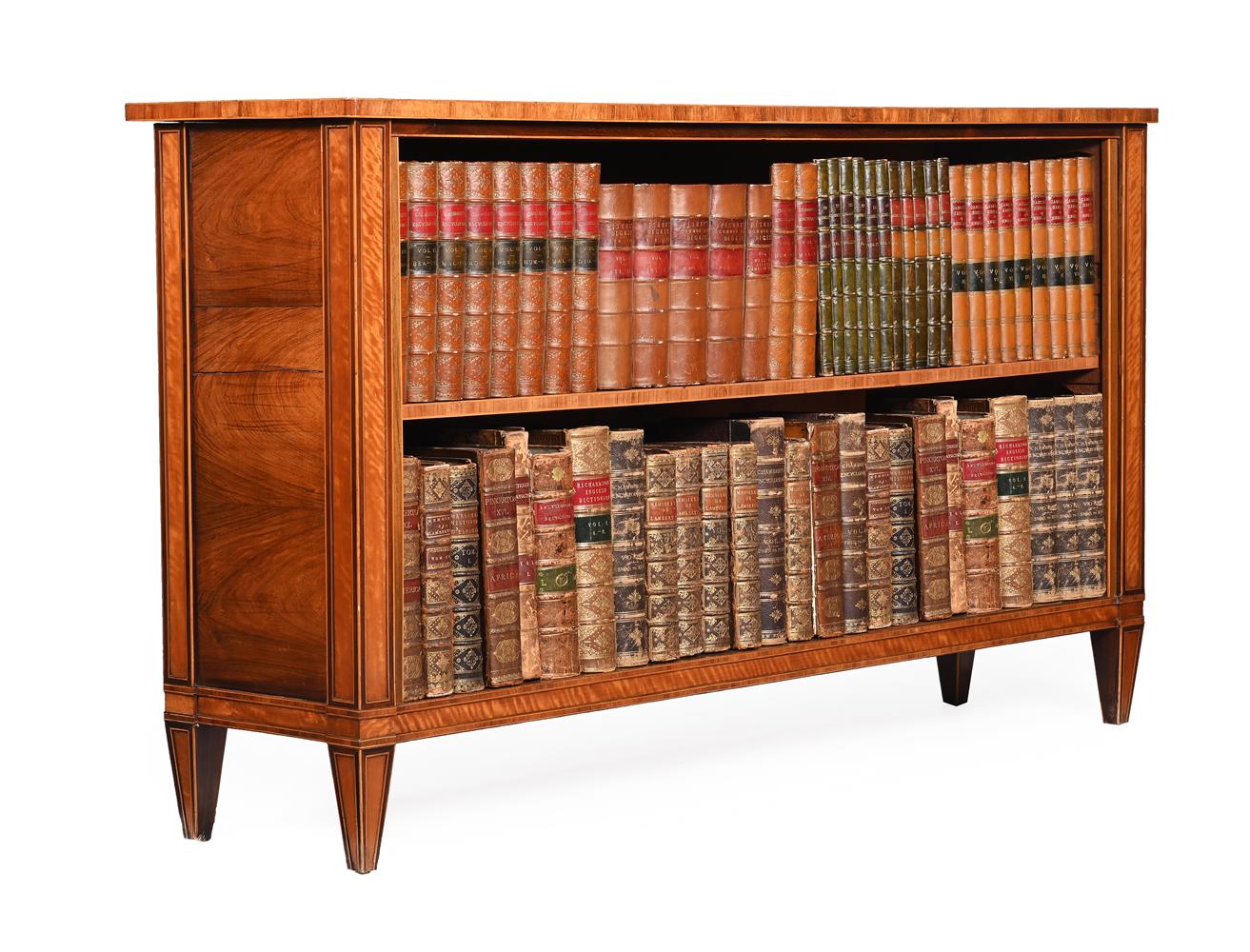 Y A PAIR OF ROSEWOOD AND SATINWOOD INLAID LOW BOOKCASES, CIRCA 1820 AND LATER - Image 8 of 9