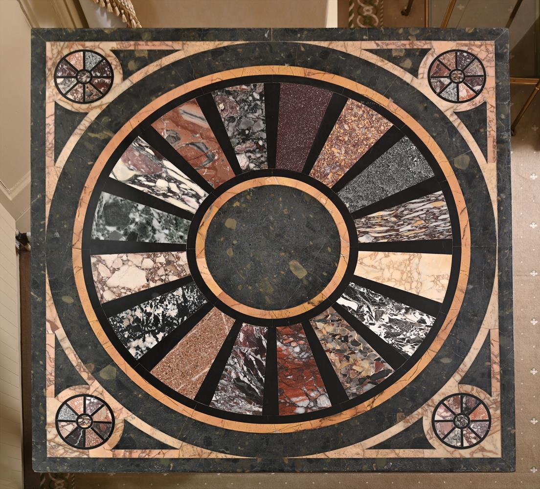 A SPECIMEN MARBLE INLAID CENTRE TABLE, IN THE LATE 18TH CENTURY MANNER, CONTEMPORARY - Image 2 of 7
