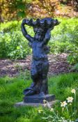 A FRENCH CAST IRON FIGURAL FOUNTAIN CAST BY ANTOINE DURENNE, CIRCA 1870