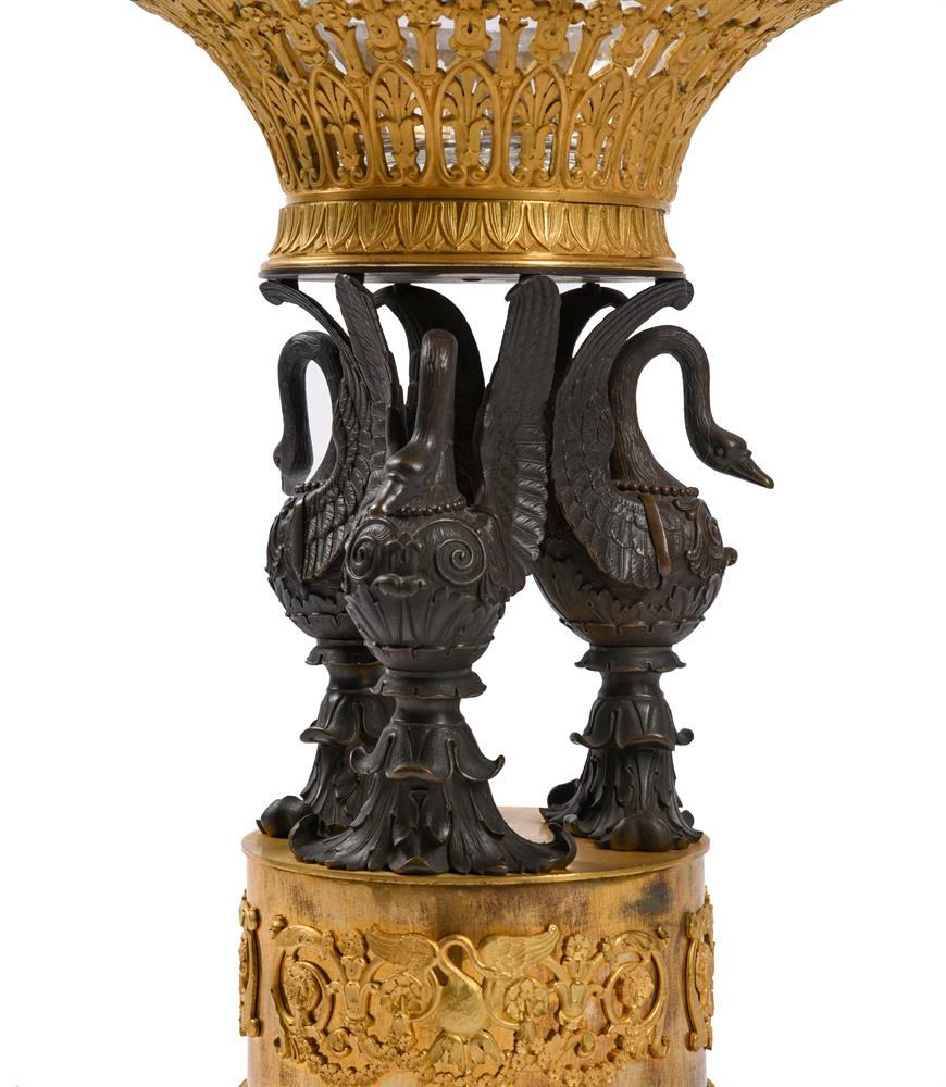 A FRENCH PATINATED AND GILT BRONZE TABLE CENTREPIECE, MID 19TH CENTURY - Image 5 of 7