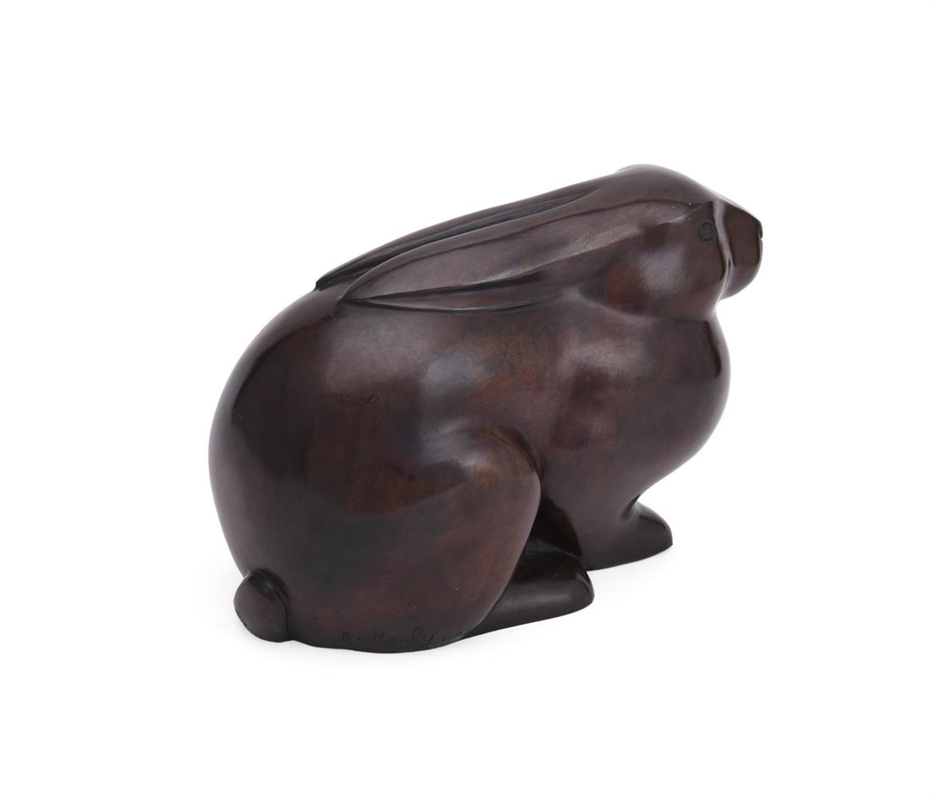 λ DAVID MESLY (FRENCH, 1918-2004), A LARGE AND RARE LIMITED EDITION BRONZE MODEL OF A RABBIT - Bild 3 aus 5