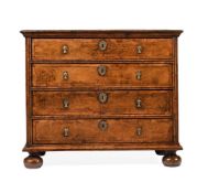 A QUEEN ANNE BURR WALNUT AND CROSSBANDED CHEST OF DRAWERS, CIRCA 1710
