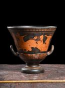 A LARGE RED FIGURE CALYX KRATER IN THE MANNER OF THE EUPHRONIOS KRATER, 19TH CENTURY