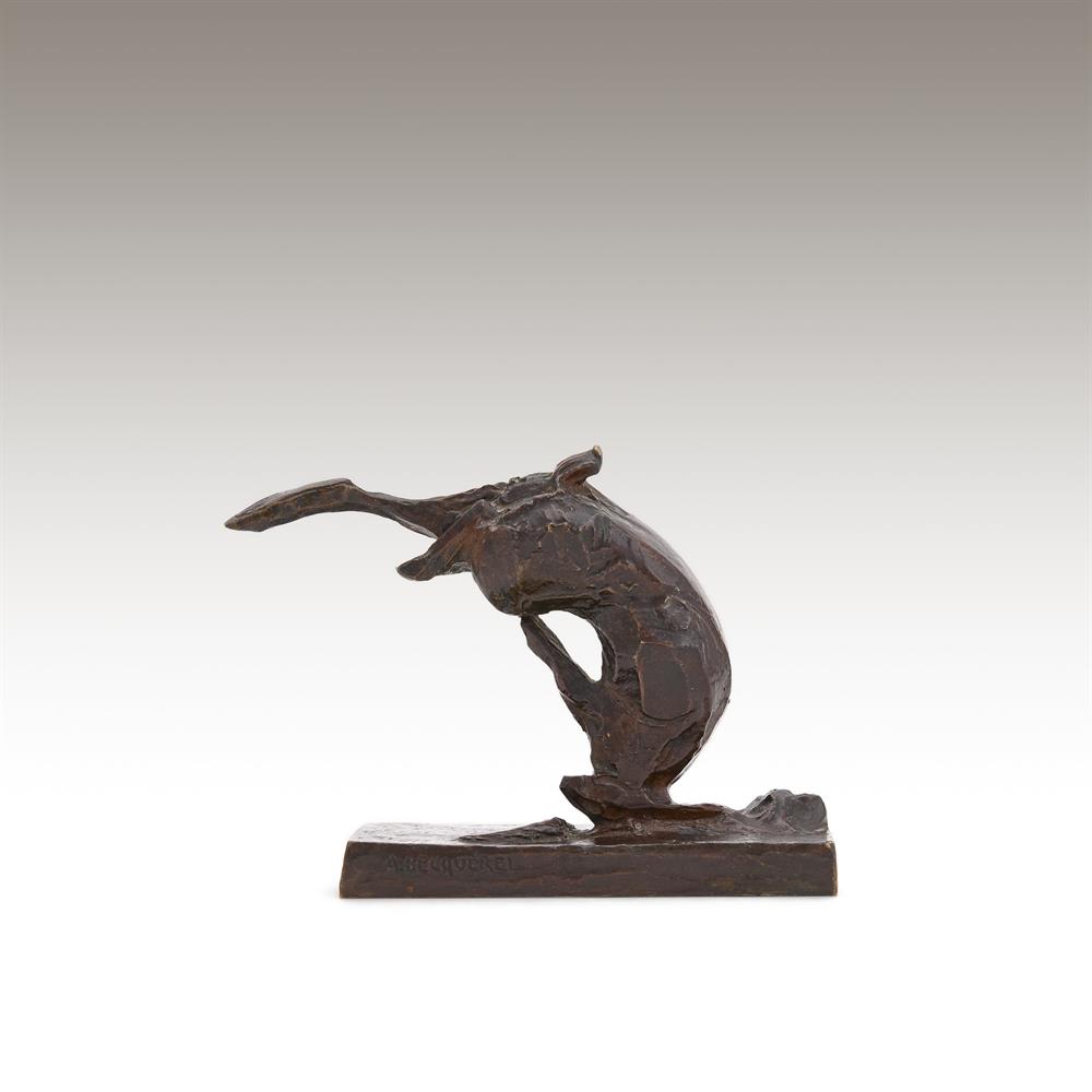 λ ANDRE VINCENT BECQUEREL (FRENCH, 1893-1981), A BRONZE MODEL OF A SOMERSAULTING HARE - Image 4 of 4