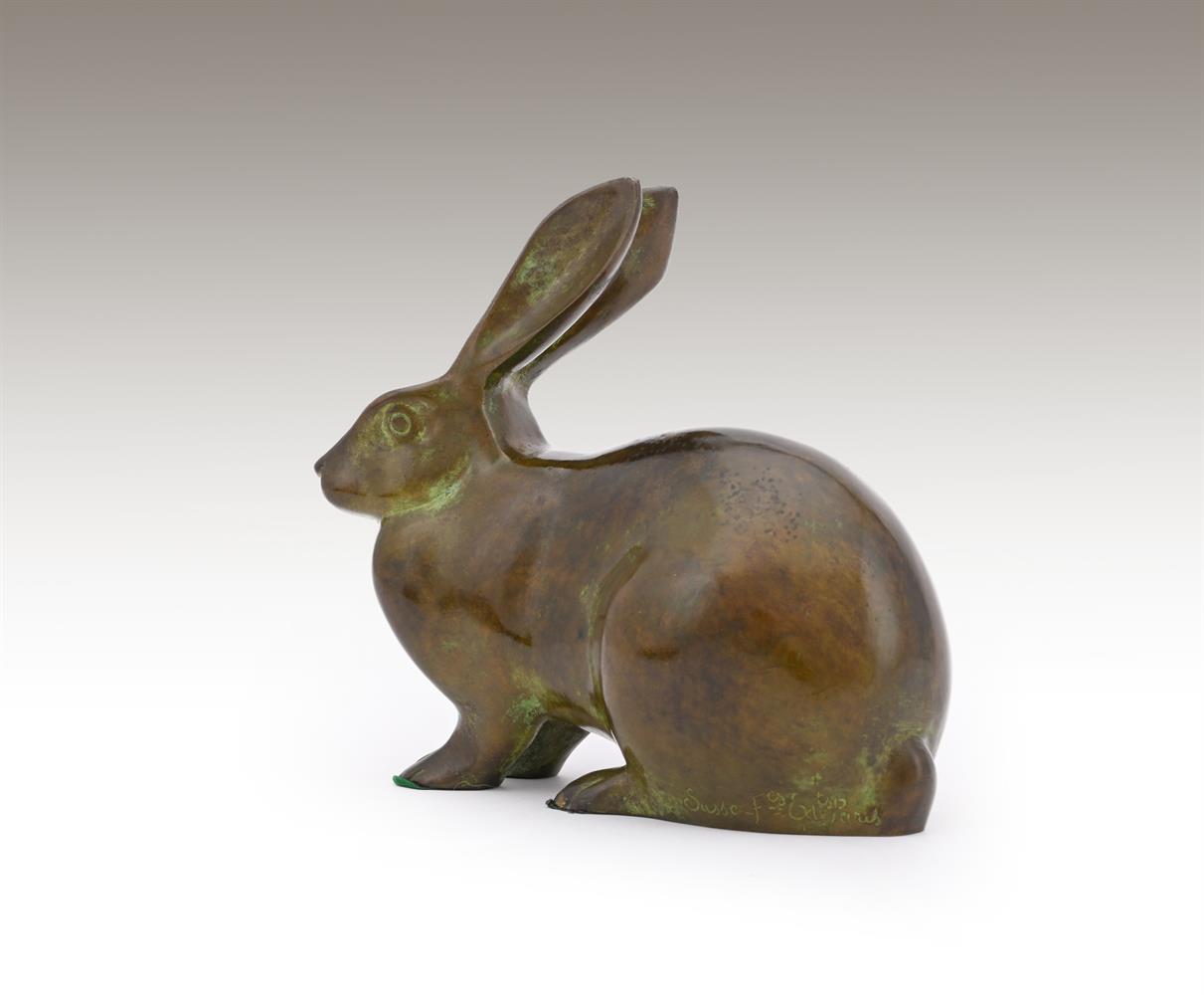 λ ARMAND PETERSEN (FRENCH, 1891-1969), A RARE BRONZE MODEL OF A SEATED RABBIT - Image 6 of 6