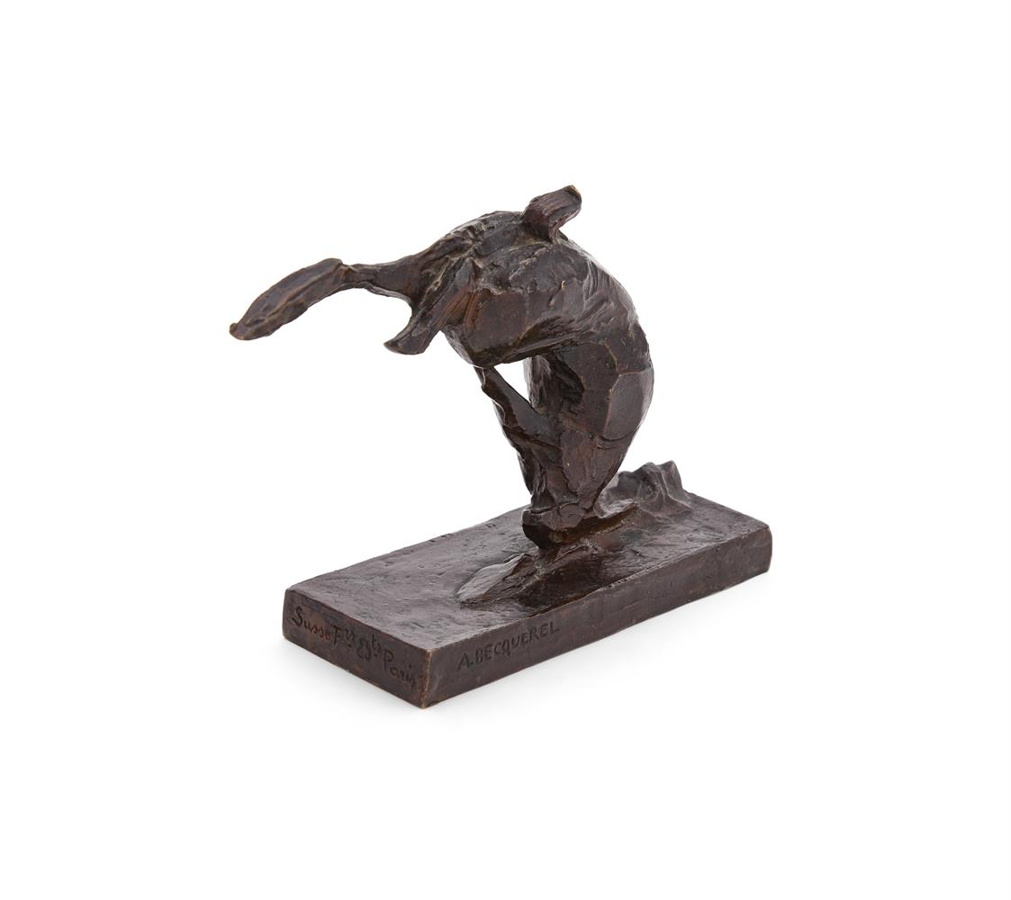 λ ANDRE VINCENT BECQUEREL (FRENCH, 1893-1981), A BRONZE MODEL OF A SOMERSAULTING HARE - Image 2 of 4