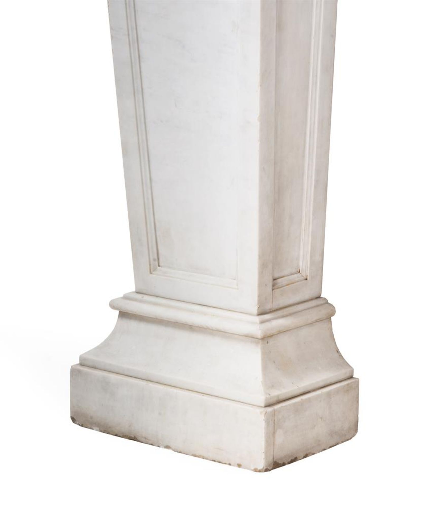 A PAIR OF CARRARA MARBLE PEDESTALS, LATE 19TH CENTURY - Image 3 of 3