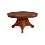 Y A REGENCY MAHOGANY AND EBONY INLAID CENTRE TABLE, AFTER A DESIGN BY THOMAS HOPE, CIRCA 1820
