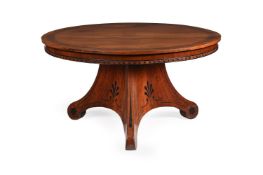 Y A REGENCY MAHOGANY AND EBONY INLAID CENTRE TABLE, AFTER A DESIGN BY THOMAS HOPE, CIRCA 1820
