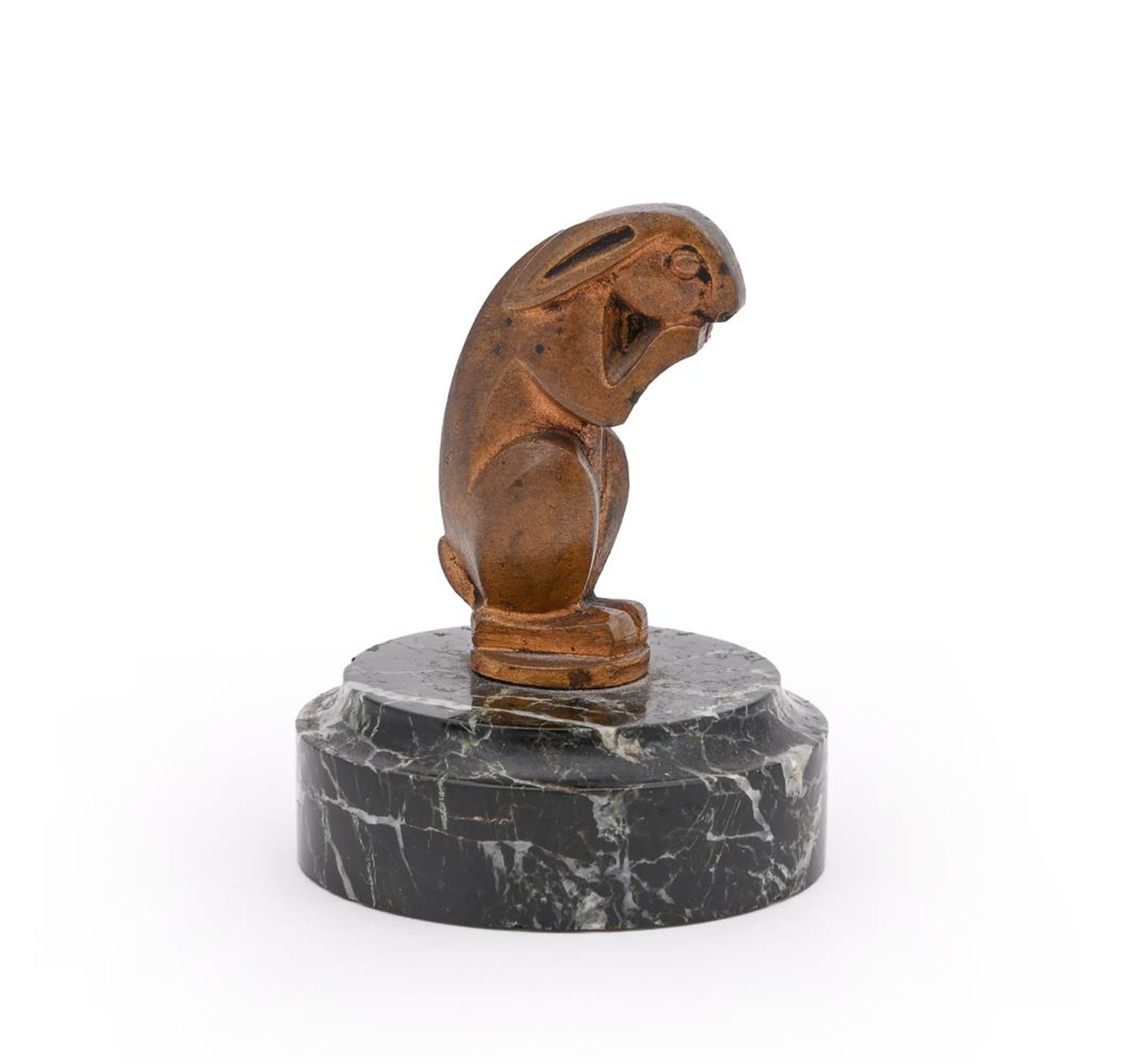 BIZETTE (FRENCH, FL. 1930s), AN ART DECO BRONZE CAR MASCOT OF A RABBIT