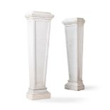 A PAIR OF CARRARA MARBLE PEDESTALS, LATE 19TH CENTURY