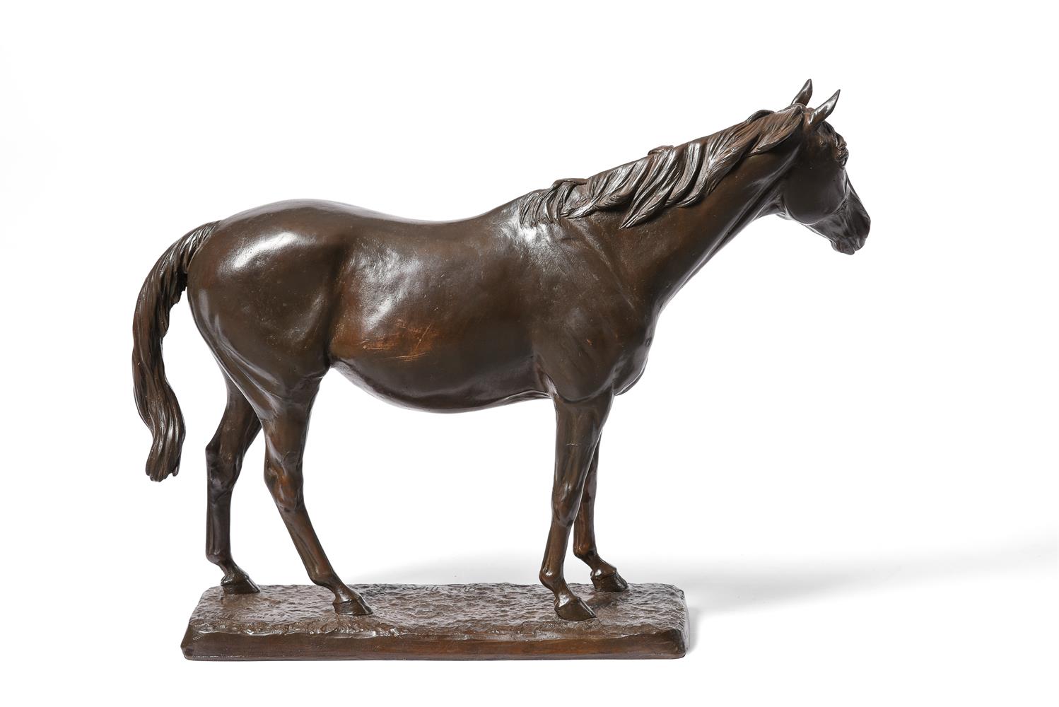 GILL PARKER (BRITISH, CONTEMPORARY) AN EQUESTRIAN BRONZE 'MRS MOSS' DATED 1984 - Image 5 of 7