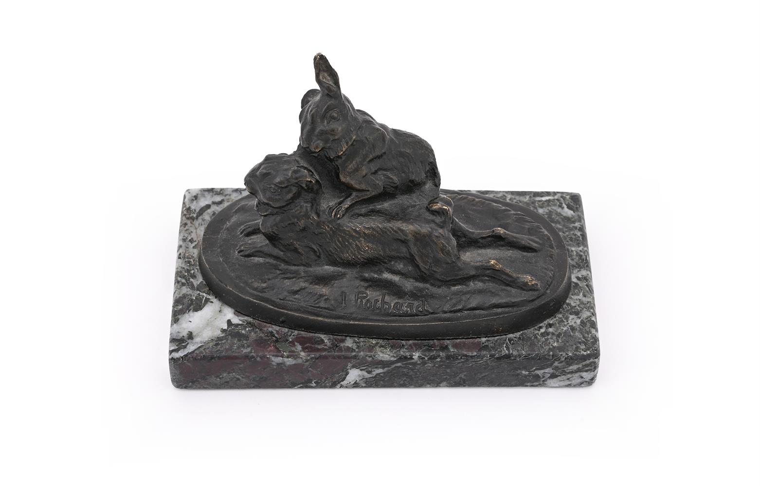 λ IRÉNÉE ROCHARD (FRENCH, 1906-1984), A BRONZE MODEL OF TWO RABBITS - Image 3 of 6