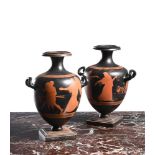 A PAIR OF GREEK STYLE RED FIGURE VASES, 18TH CENTURY