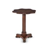 A GEORGE IV POLLARD OAK OCCASIONAL TABLE, CIRCA 1820