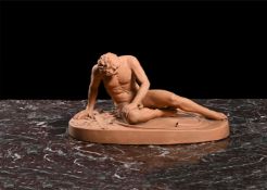 PETER IPSEN (DANISH, LATE 19TH/EARLY 20TH CENTURY) A TERRACOTTA FIGURE 'THE DYING GAUL'