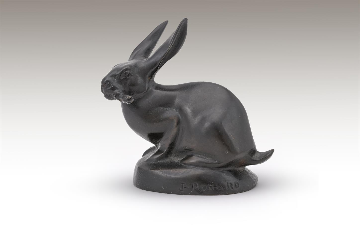 λ IRÉNÉE ROCHARD (FRENCH, 1906-1984), A BRONZE MODEL OF A RABBIT - Image 6 of 6