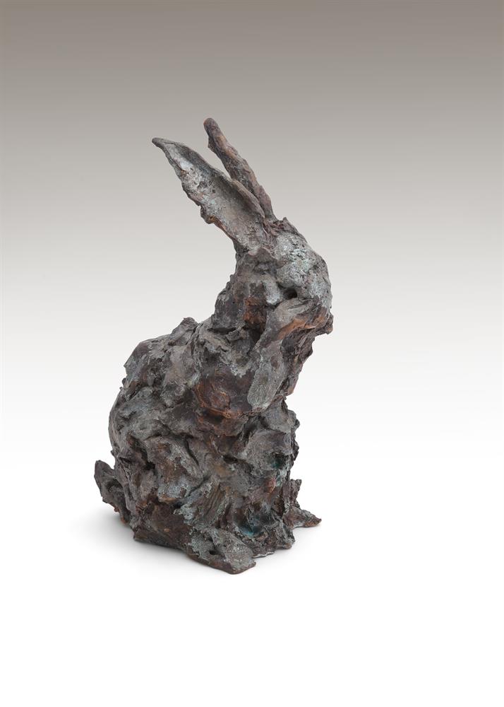 λ NICOLA HICKS (BRITISH, 1960- ), A LIMITED EDITION BRONZE MODEL OF A RABBIT GROOMING ITS FACE - Image 5 of 5