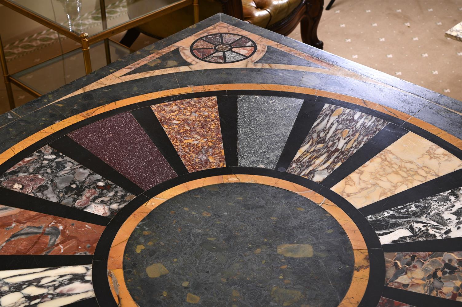 A SPECIMEN MARBLE INLAID CENTRE TABLE, IN THE LATE 18TH CENTURY MANNER, CONTEMPORARY - Image 5 of 7