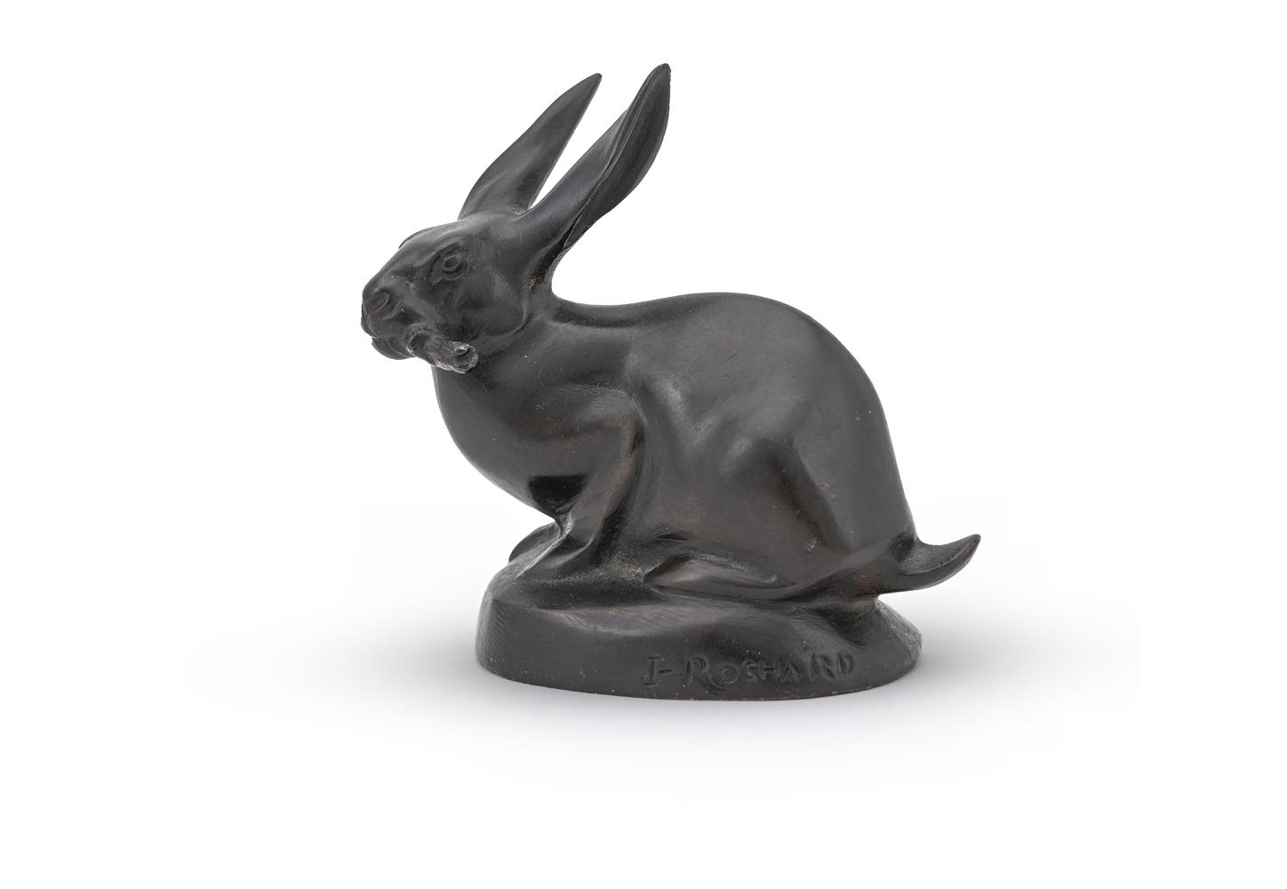 λ IRÉNÉE ROCHARD (FRENCH, 1906-1984), A BRONZE MODEL OF A RABBIT - Image 2 of 6