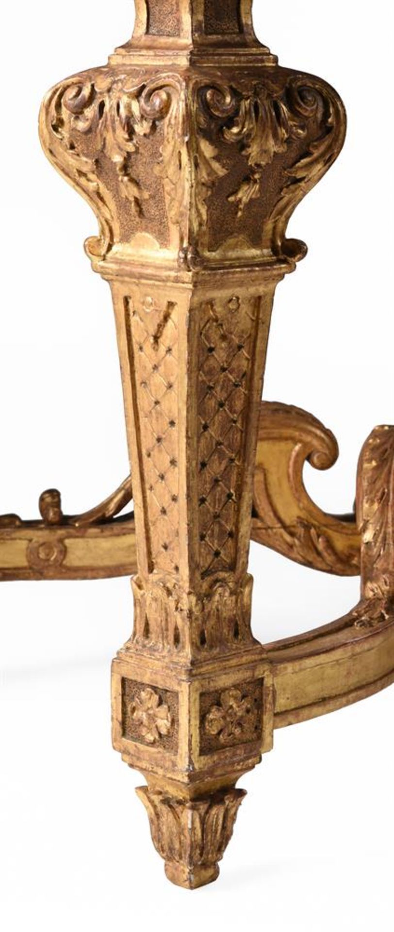 A CARVED AND GILT GESSO CENTRE TABLE IN LOUIS XIV STYLE, 19TH CENTURY - Image 7 of 10