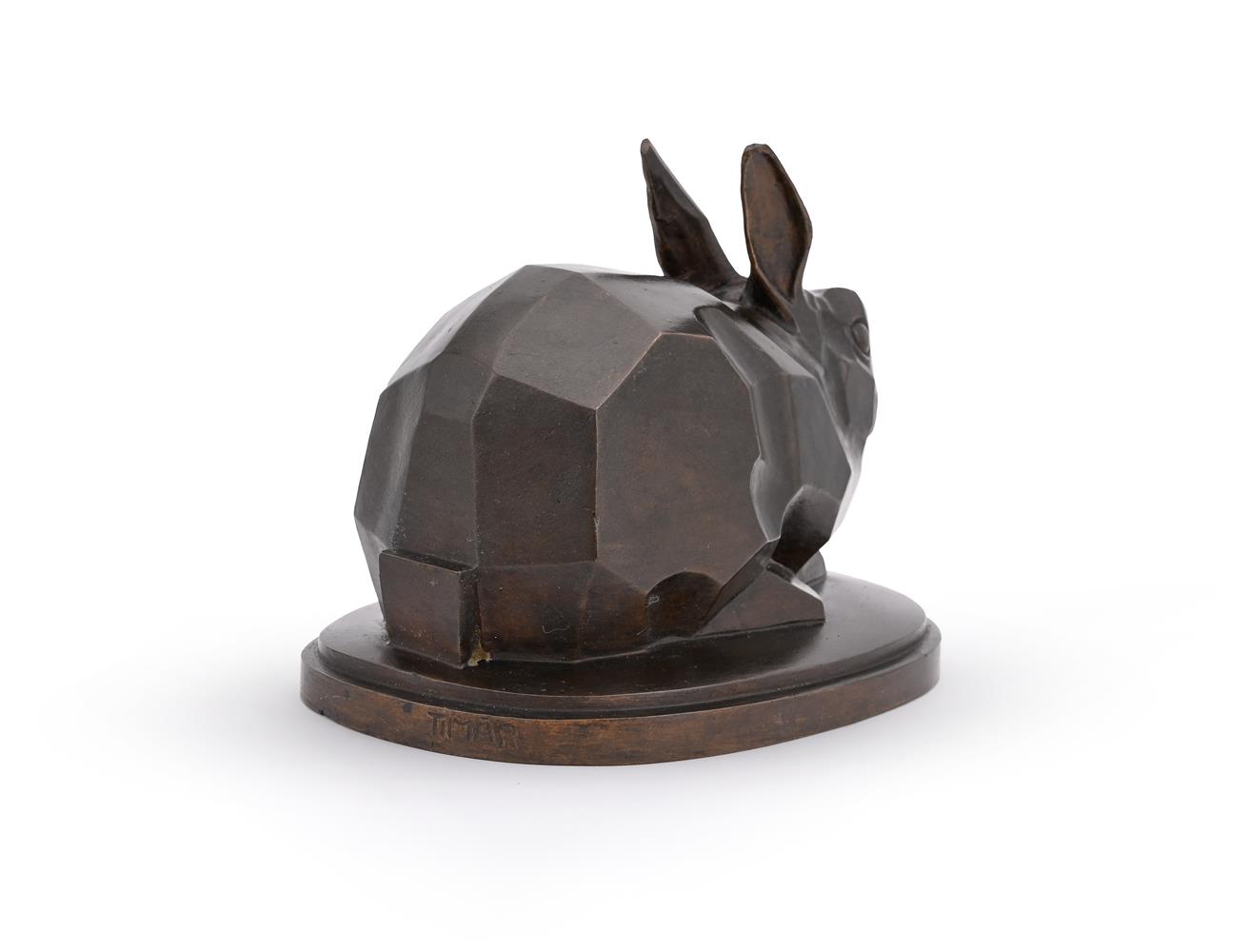 TIMAR (20TH CENTURY CONTINENTAL), A STYLISED BRONZE MODEL OF A RABBIT - Image 3 of 9