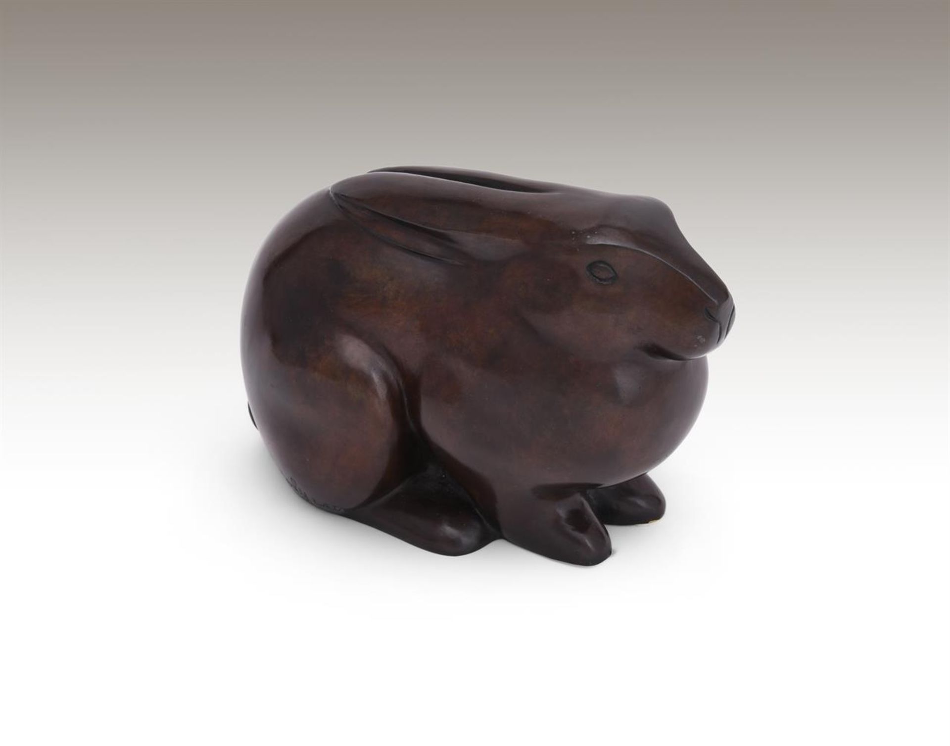 λ DAVID MESLY (FRENCH, 1918-2004), A LARGE AND RARE LIMITED EDITION BRONZE MODEL OF A RABBIT - Bild 5 aus 5