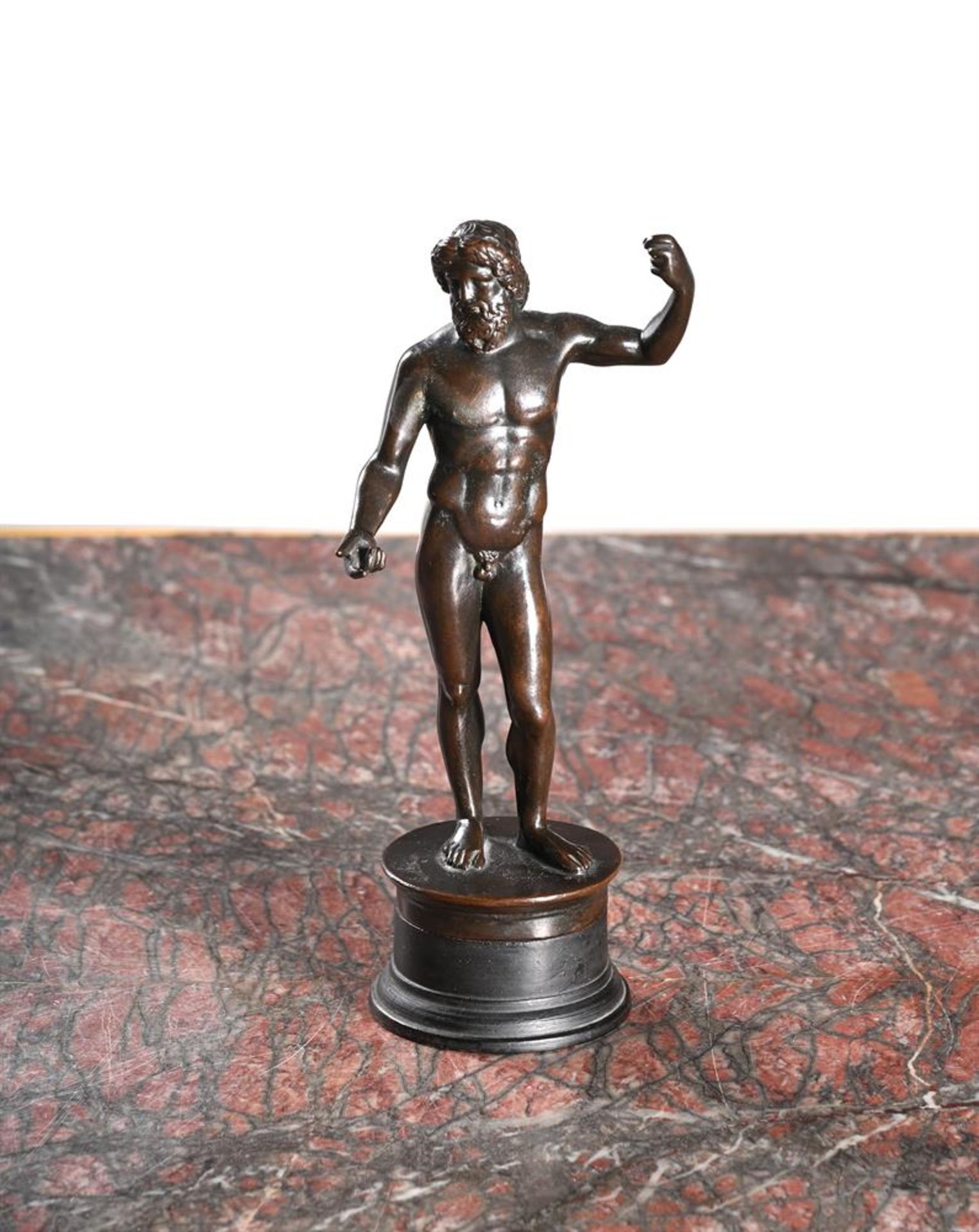AFTER THE ANTIQUE, A BRONZE FIGURE OF JUPITER, 19TH CENTURY
