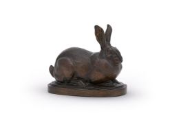 AFTER KATHARINE LANE WEEMS (AMERICAN, 1891-1989), A BRONZE MODEL OF A RABBIT