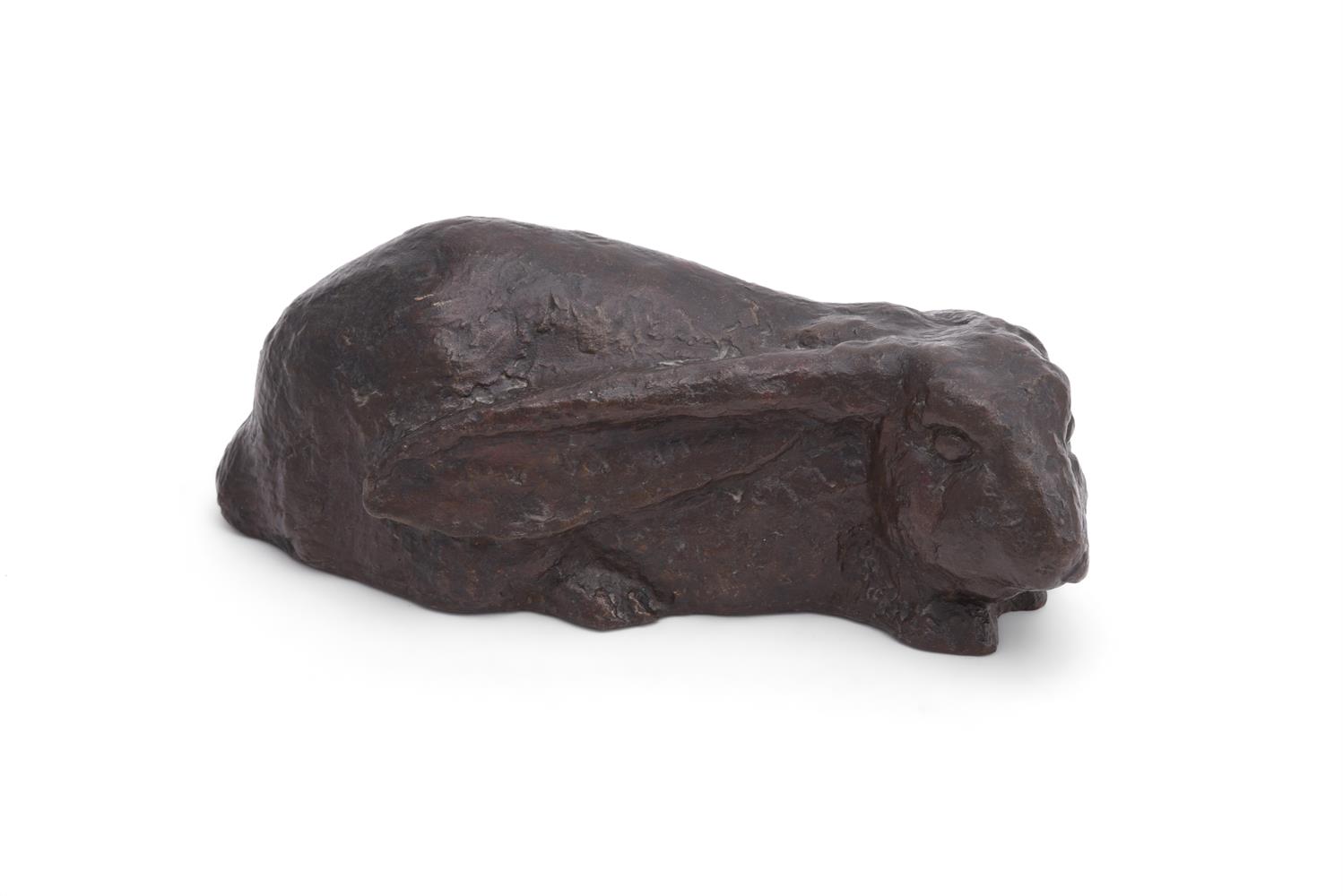 A CHINESE BRONZE MODEL OF A RABBIT - Image 3 of 4