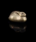 λ IRÉNÉE ROCHARD (FRENCH, 1906-1984), A POLISHED BRASS RABBIT PAPERWEIGHT