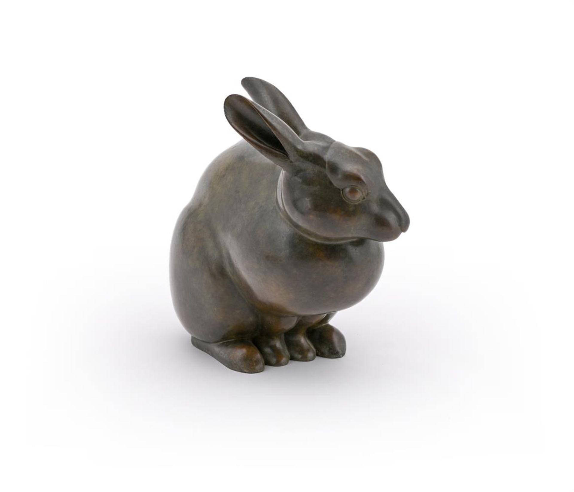 λ GEOFFREY DASHWOOD (BRITISH, 1947-), A LIMITED EDITION BRONZE MODEL OF A RABBIT - Bild 2 aus 6