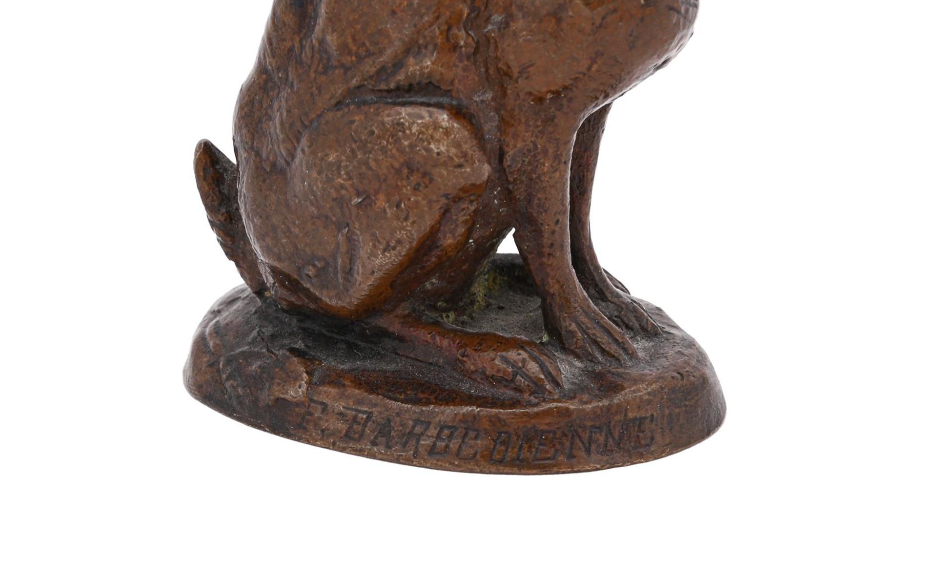 ANTOINE-LOUIS BARYE (FRENCH, 1795-1875), A BRONZE MODEL OF A SEATED HARE - Image 2 of 4