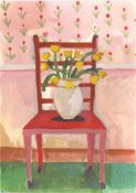 Lottie Cole, Red Chair with Tulips, 2023