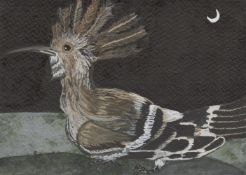 Sophie Charalambous, Hoopoe in the Landscape after Simon Manrion, 2023