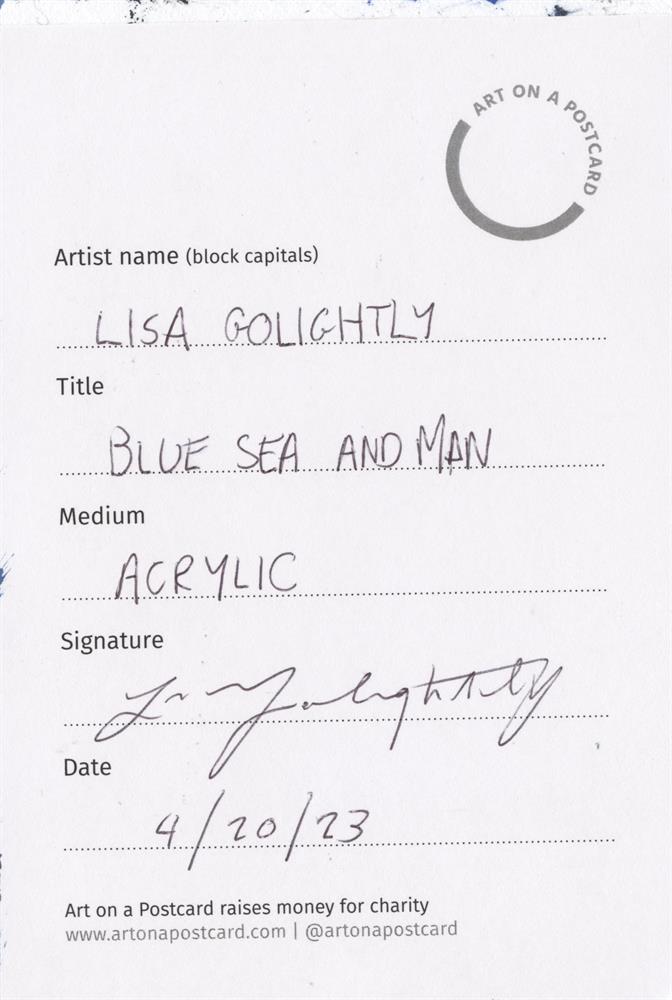 Lisa Golightly, Blue Sea and Man, 2023 - Image 2 of 2