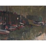 λ DAVID BOMBERG (BRITISH 1890-1957), THAMES BARGES