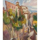 λ DAVID BOMBERG (BRITISH 1890-1957), THE GARDEN AND TOWER OF THE SACRISTY, CUENCA CATHEDRAL