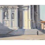 λ JULIAN BARROW (BRITISH 1939-2013), STEPS OF THE SALUTE, VENICE