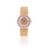Y PIAGET, REF. 34256 D23, A GOLD COLOURED AND DIAMOND PERPETUAL CALENDAR BRACELET WATCH