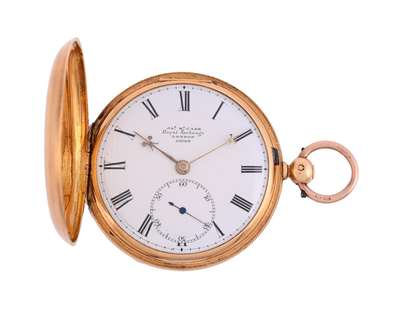 JAMES MCCABE, LONDON, AN 18 CARAT GOLD FULL HUNTER POCKET WATCH