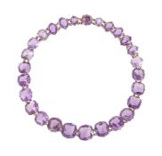 AN AMETHYST RIVIERE NECKLACE
