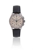 Y JAEGER LECOULTRE, A STAINLESS STEEL CHRONOGRAPH WRIST WATCH