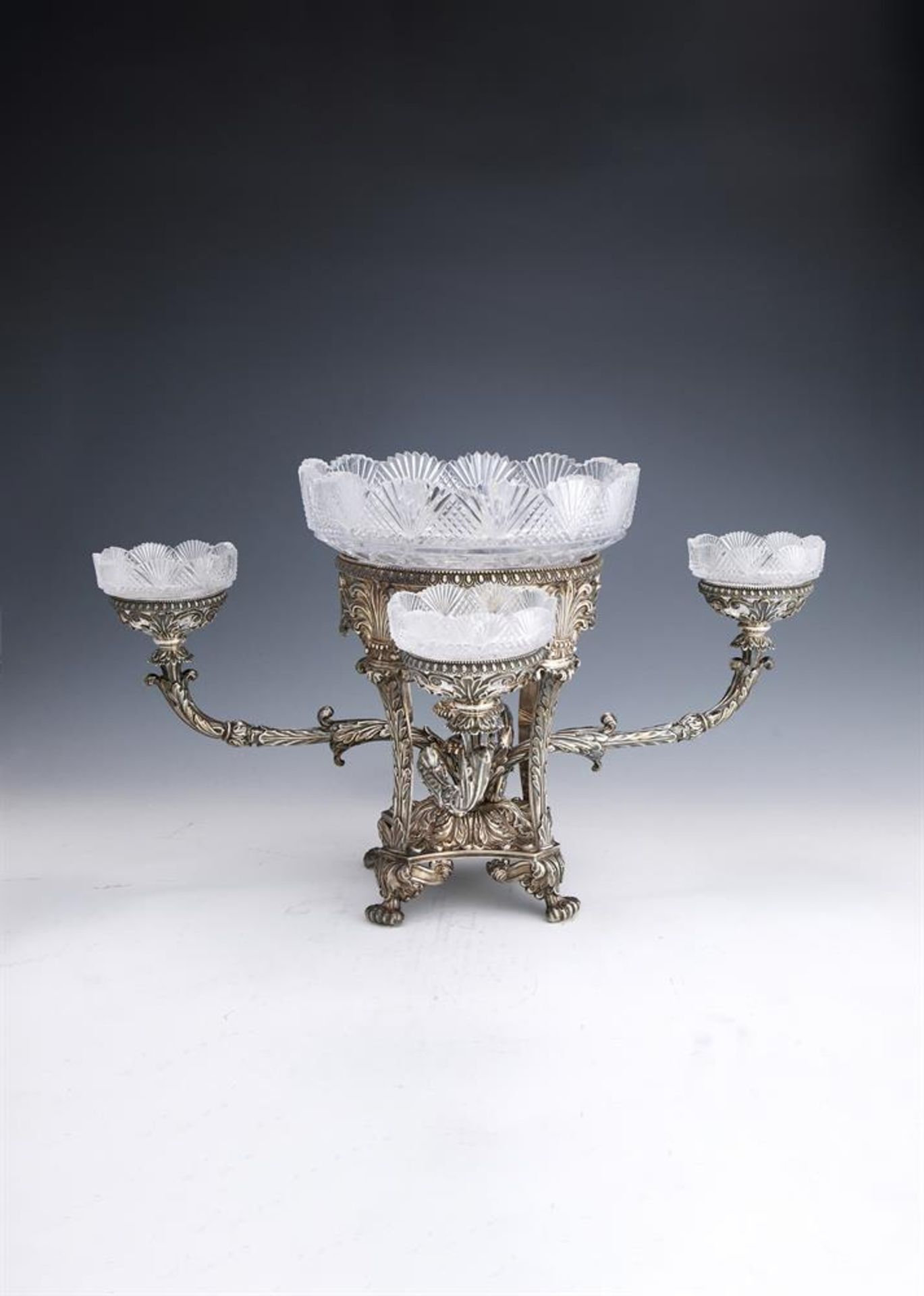 A GEORGE III SILVER EPERGNE